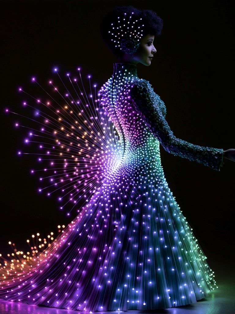 Neon Light Figure Illustration Poster. poster — illustration art