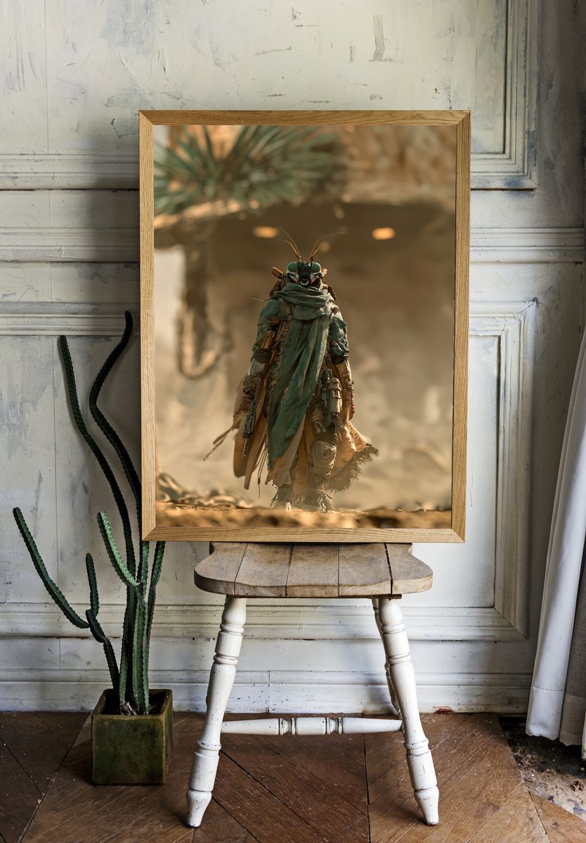 Desert Insect Warrior Poster. — room view 1