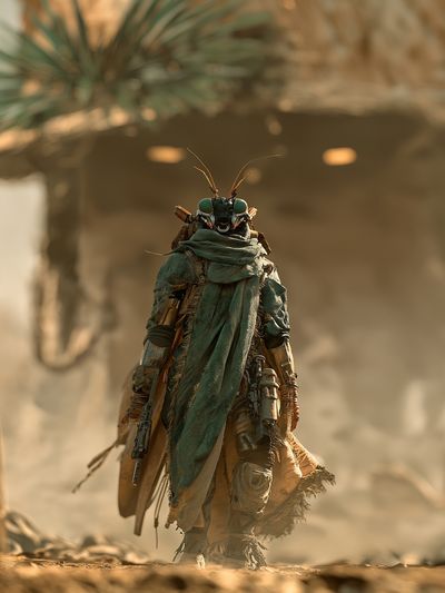 Desert Insect Warrior Poster.