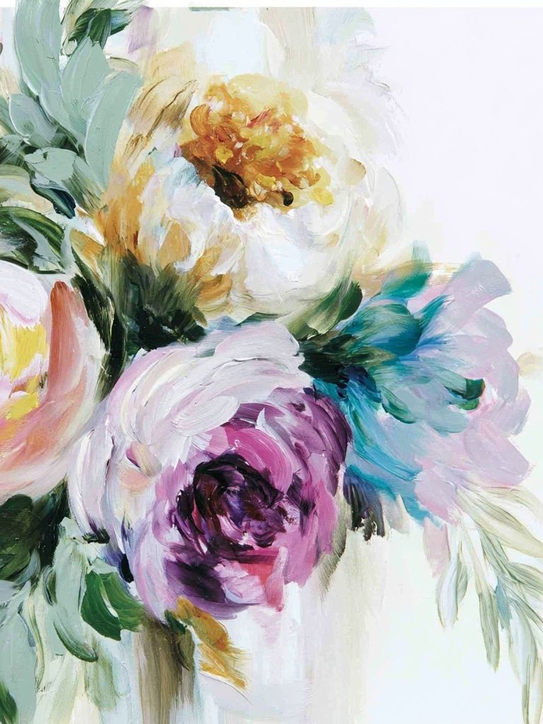 Pastel Floral Bouquet Illustration Poster. poster — illustration art