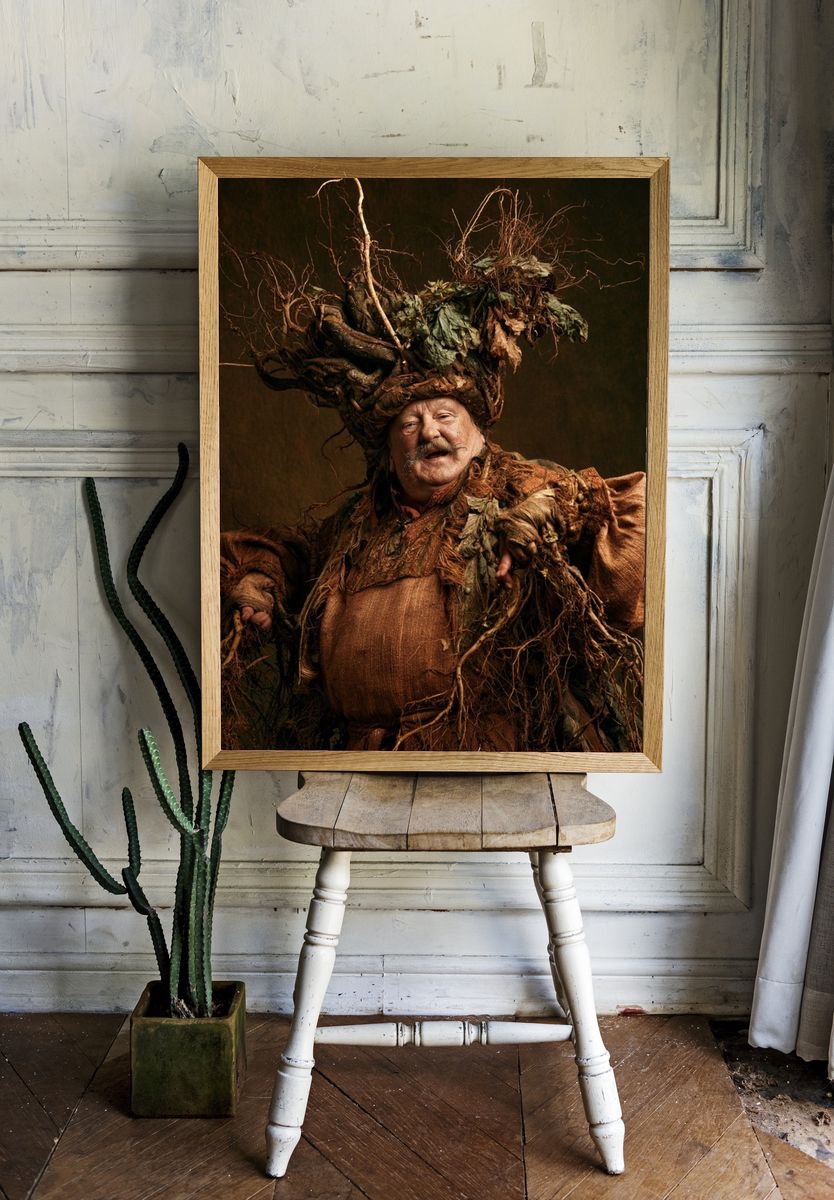 Forest Spirit Portrait Print. — room view 1