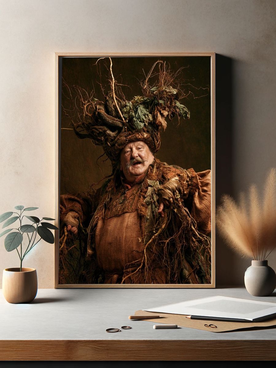 Forest Spirit Portrait Print. — room view 2