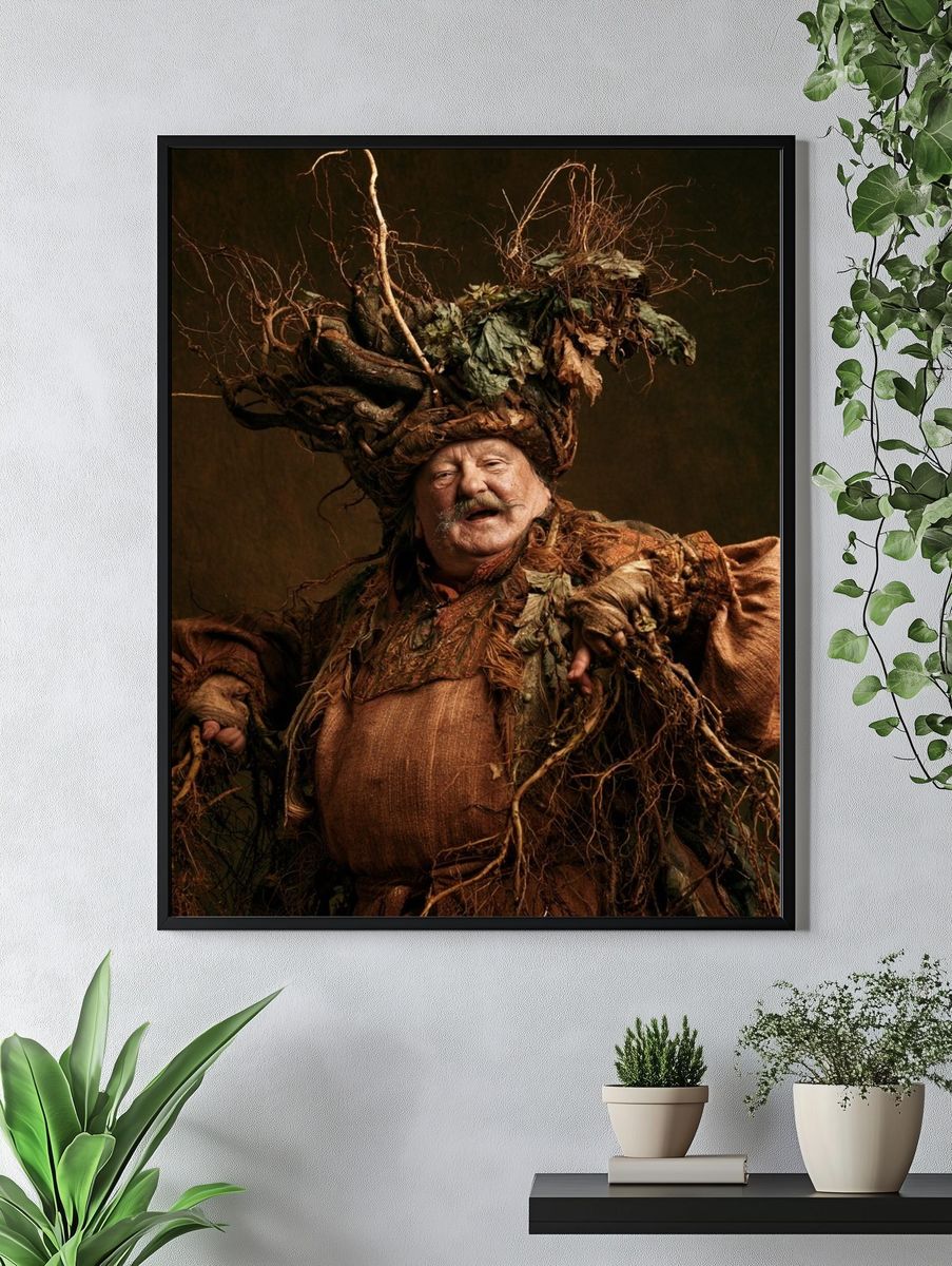 Forest Spirit Portrait Print. — room view 4
