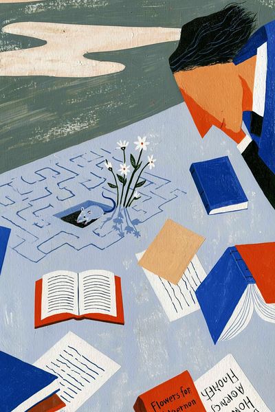 Floating Books Collage Poster. poster