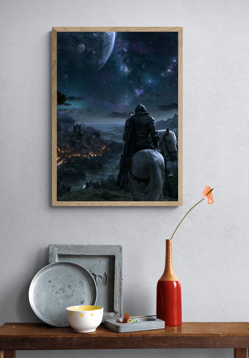 Moonlit Circus Girl Illustration Poster. — room view 3