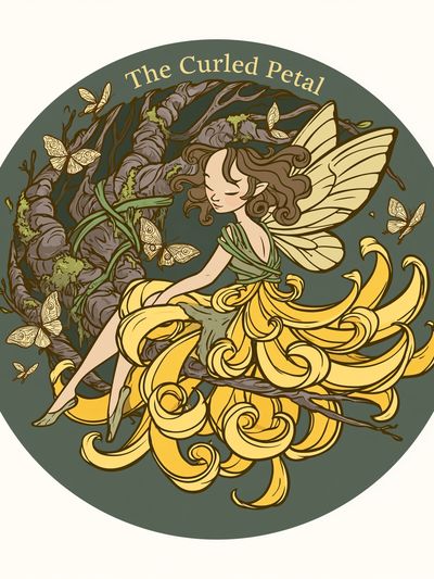 The Curled Petal Fairy Print. poster print