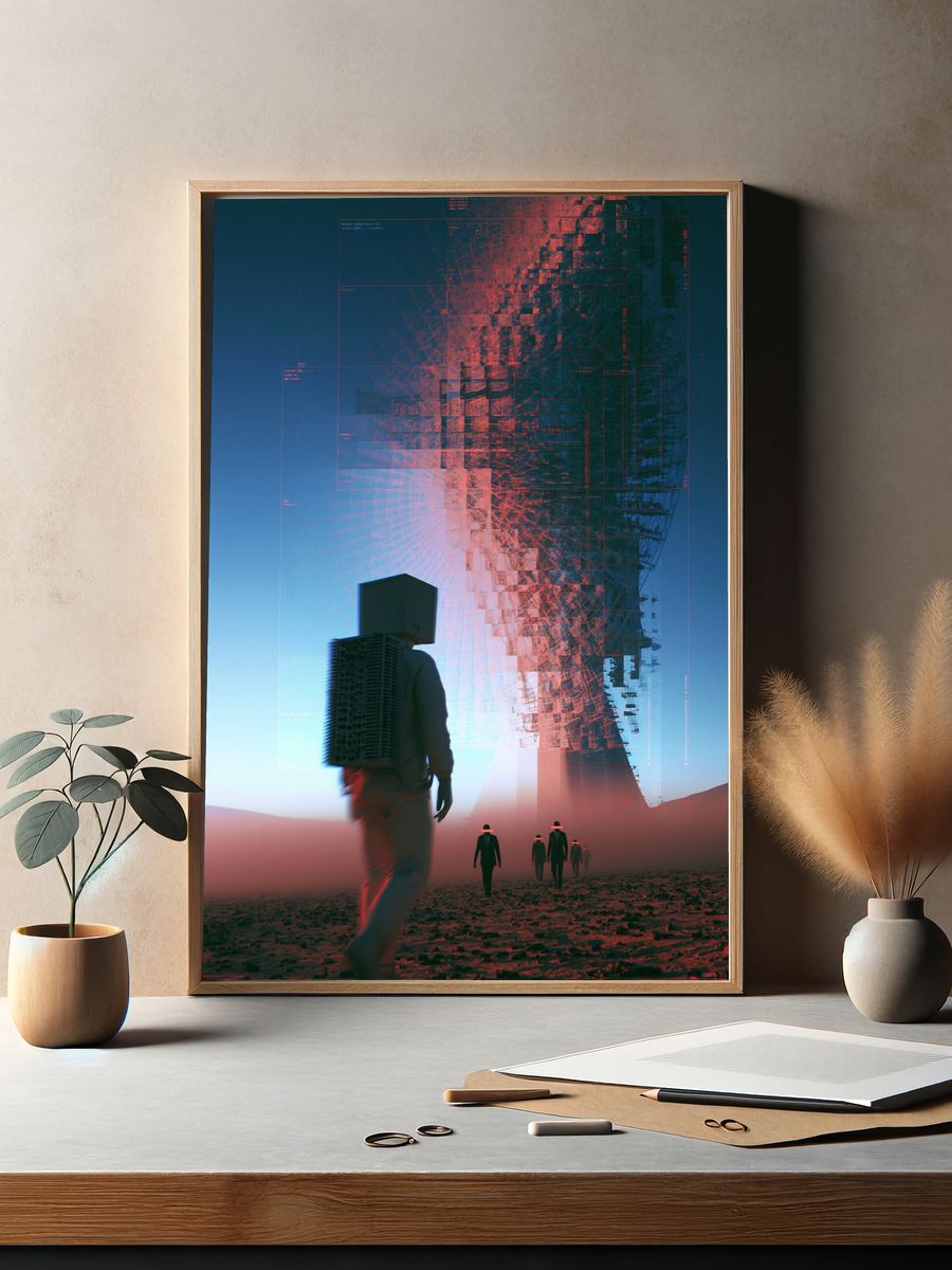 Surreal Astronauts Sci-Fi Poster. — room view 2