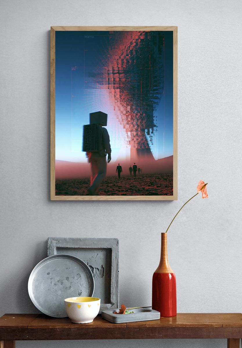 Surreal Astronauts Sci-Fi Poster. — room view 3