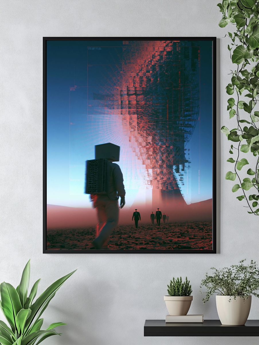 Surreal Astronauts Sci-Fi Poster. — room view 4