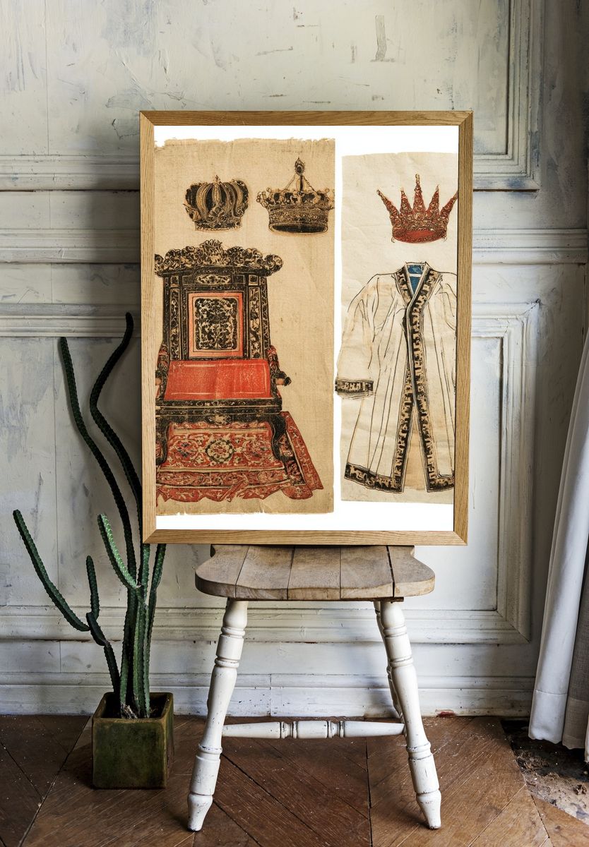 Royal Regalia Costume Study Poster. — room view 1