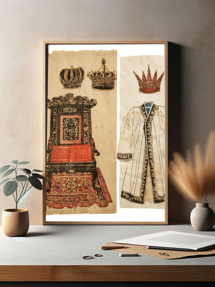 Royal Regalia Costume Study Poster. — room view 2