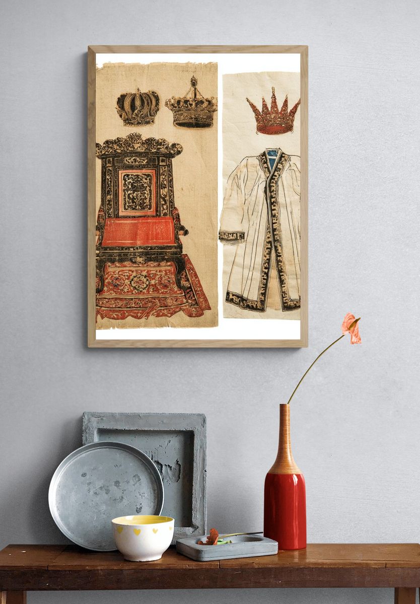 Royal Regalia Costume Study Poster. — room view 3