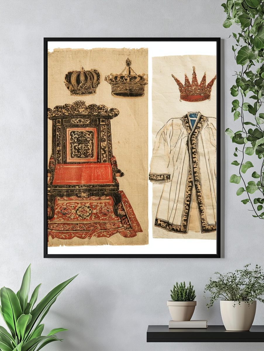 Royal Regalia Costume Study Poster. — room view 4