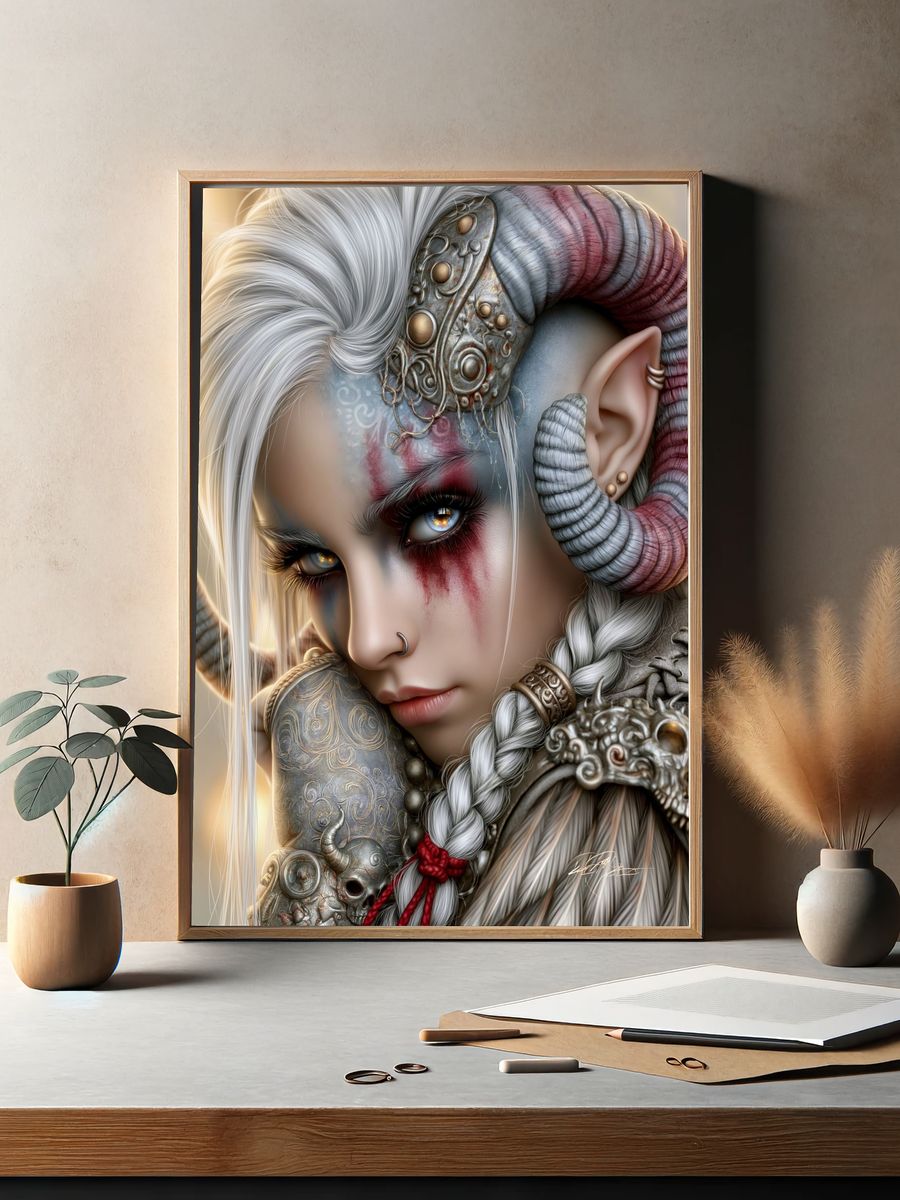 Fantastical Crab Creature Illustration Poster. — room view 2