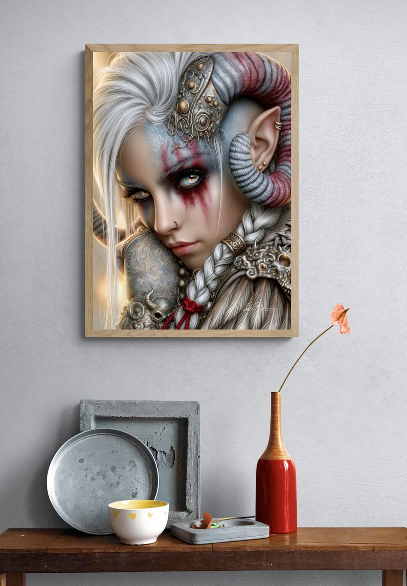 Fantastical Crab Creature Illustration Poster. — room view 3