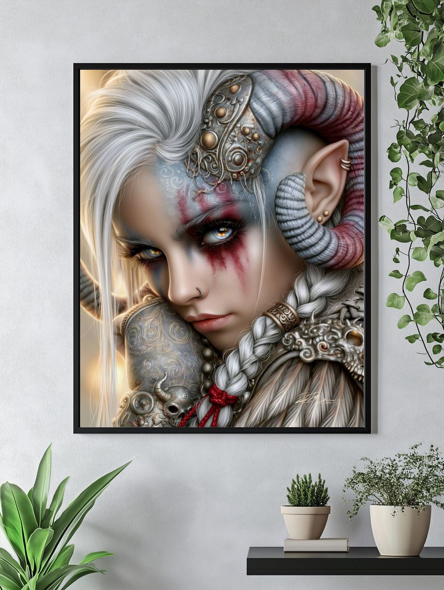 Fantastical Crab Creature Illustration Poster. — room view 4