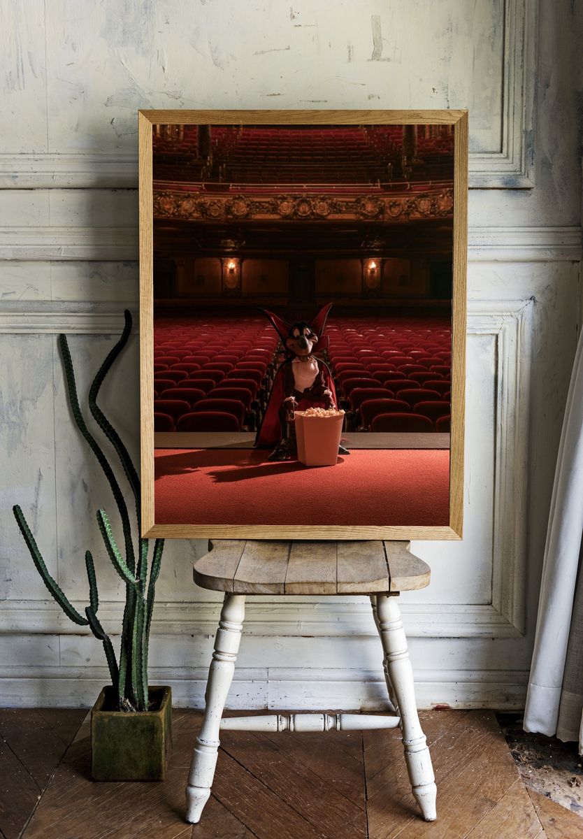 Theatre Vampire Cartoon Poster. room preview