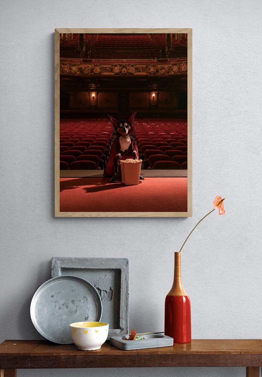 Theatre Vampire Cartoon Poster. — room view 3