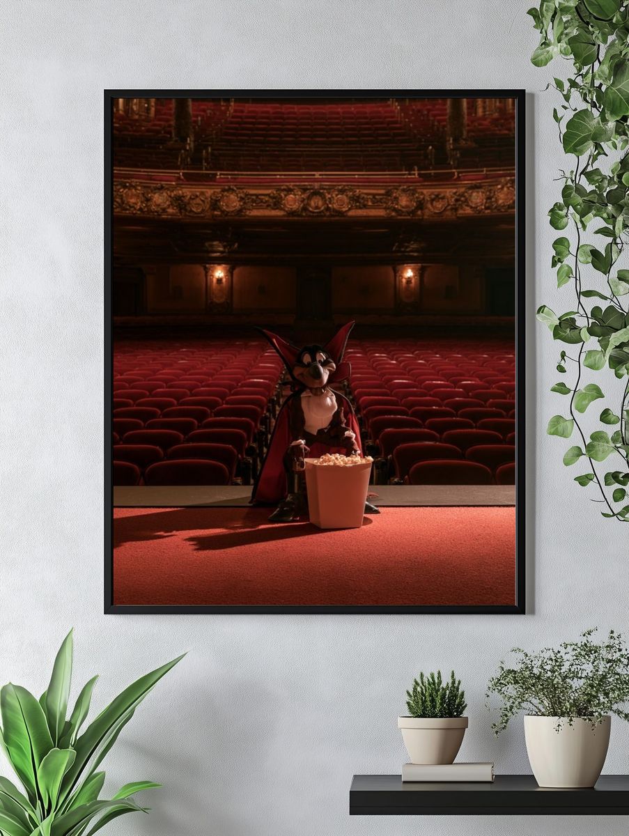 Theatre Vampire Cartoon Poster. — room view 4