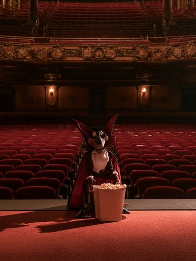Theatre Vampire Cartoon Poster. poster