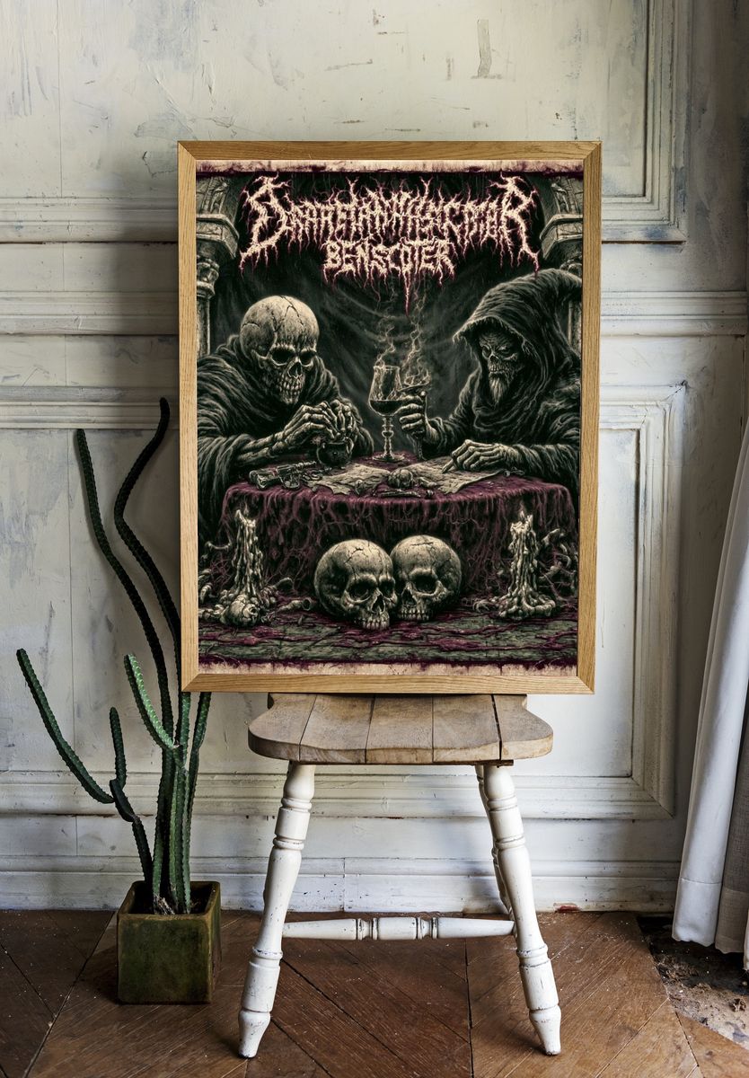 Occult Skeleton Feast Horror Poster. — room view 1