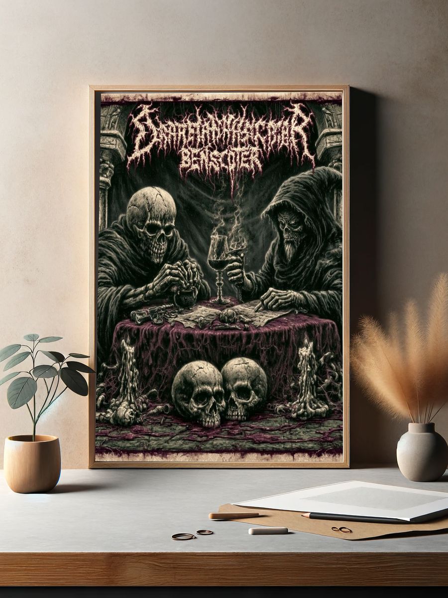 Occult Skeleton Feast Horror Poster. — room view 2