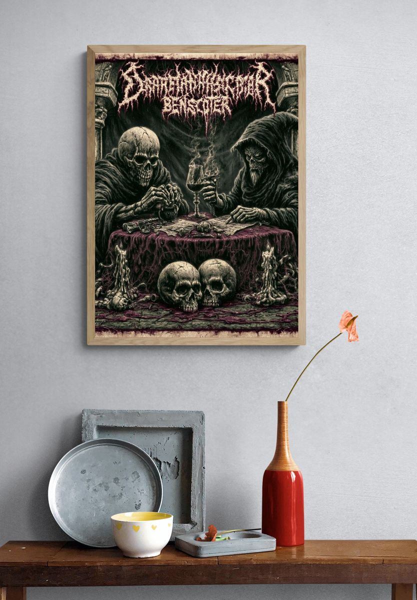 Occult Skeleton Feast Horror Poster. — room view 3