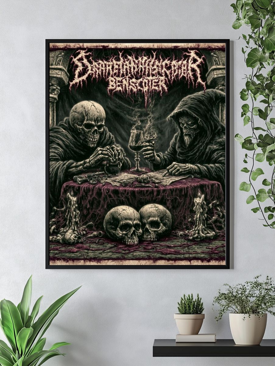 Occult Skeleton Feast Horror Poster. — room view 4