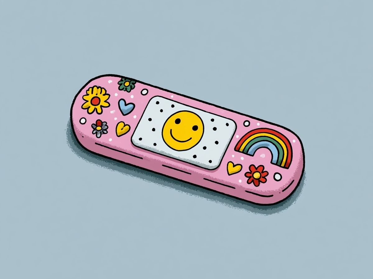 Cute Bandage Illustration Poster. poster detail