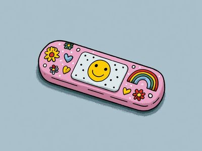 Cute Bandage Illustration Poster.