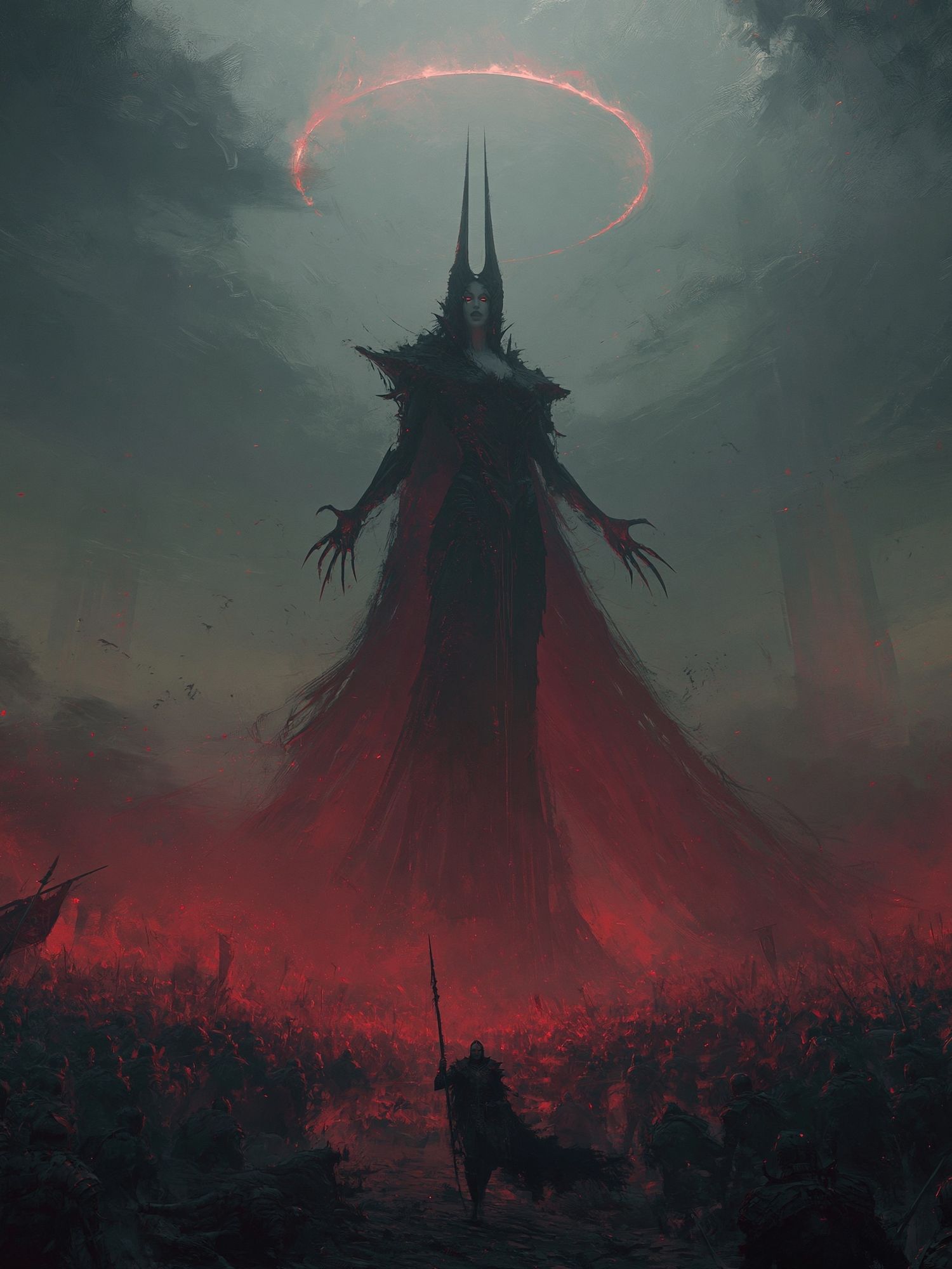 Dark Fantasy Queen Illustration Poster. poster — illustration art