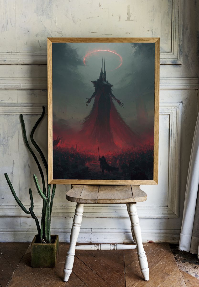 Dark Fantasy Queen Illustration Poster. — room view 1