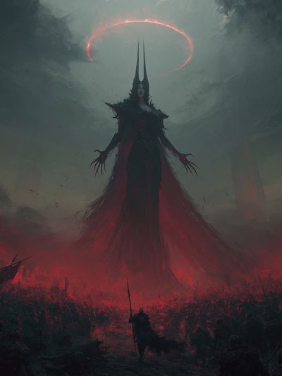 Dark Fantasy Queen Illustration Poster. poster