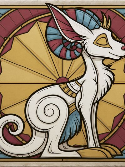 Stained Glass Dragon Poster.