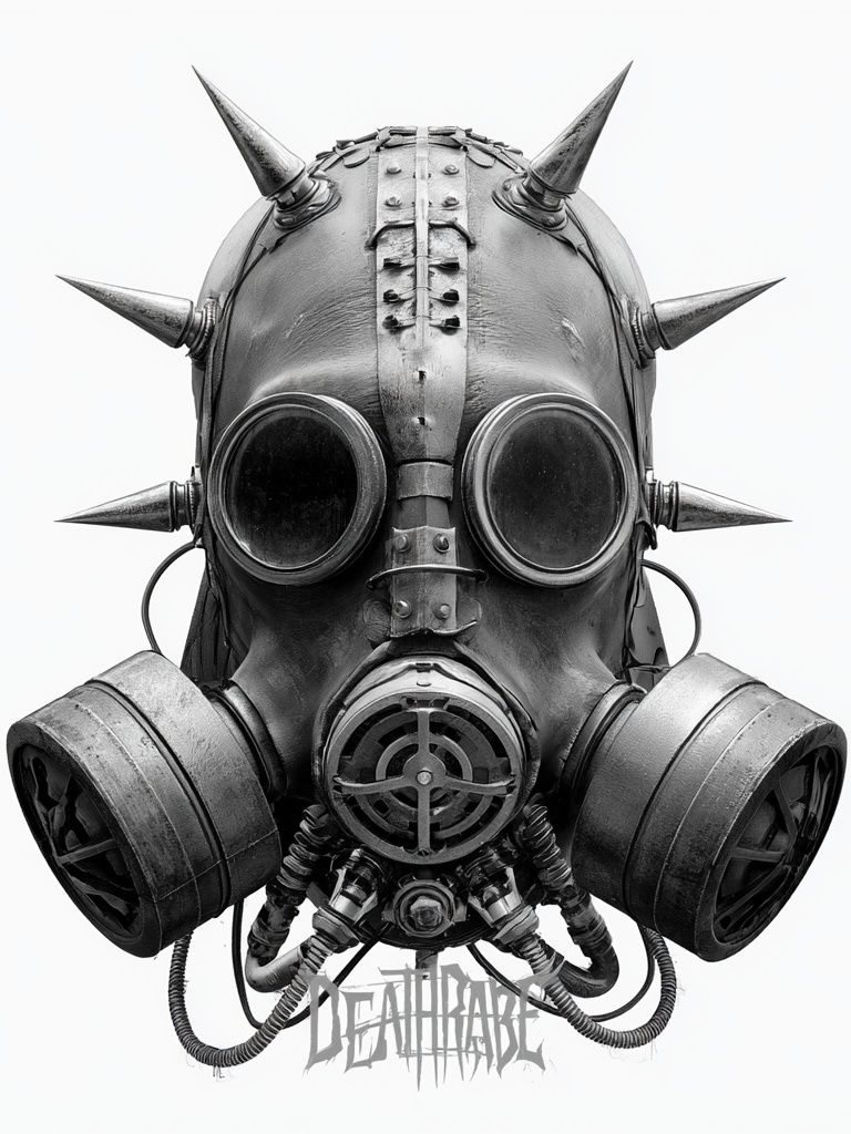 Deathrabe Gas Mask Illustration Poster. poster — illustration art