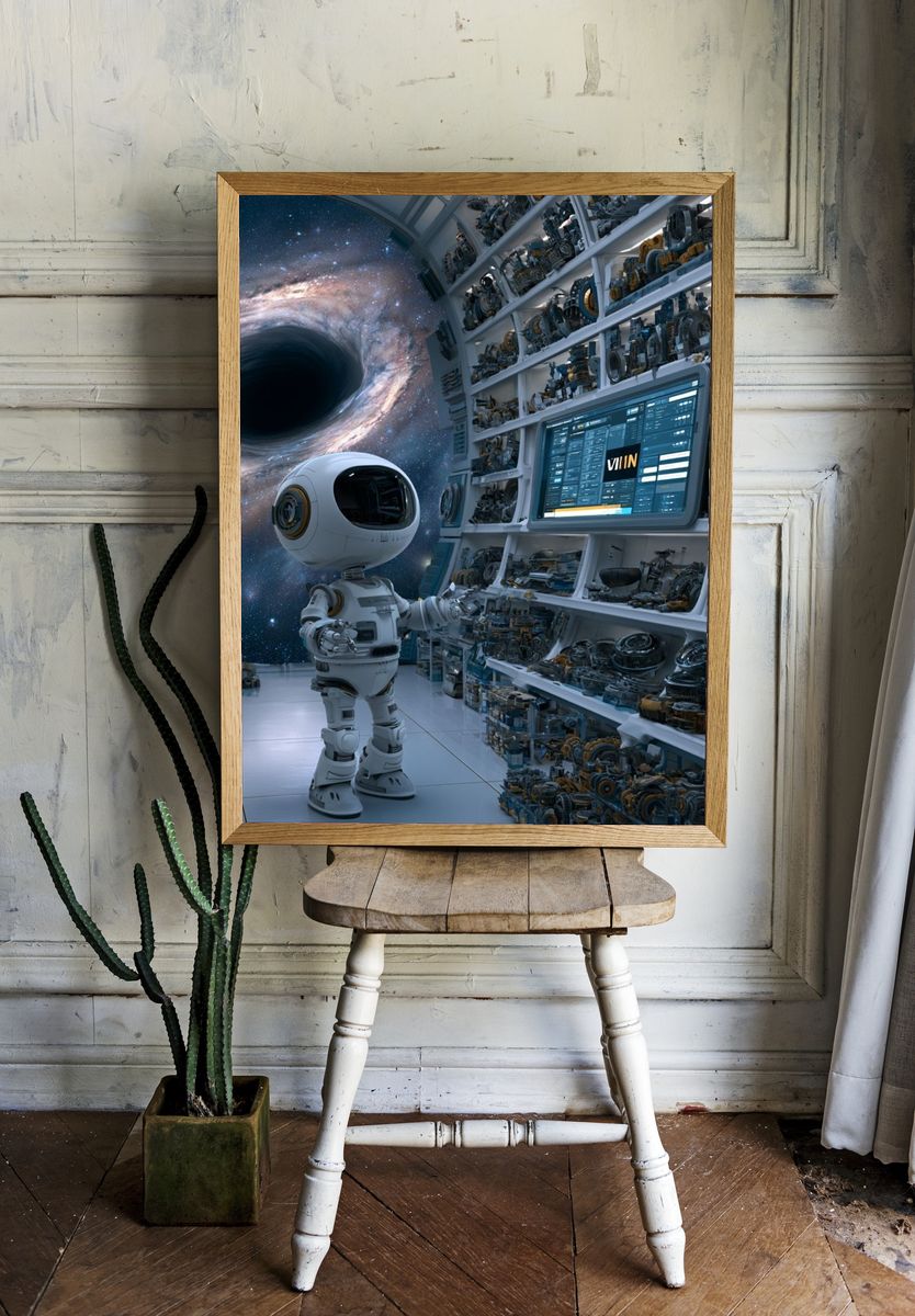 Astronaut Workshop Black Hole Poster. room preview