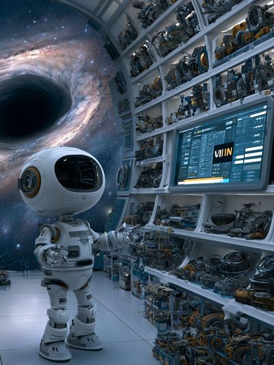 Astronaut Workshop Black Hole Poster.