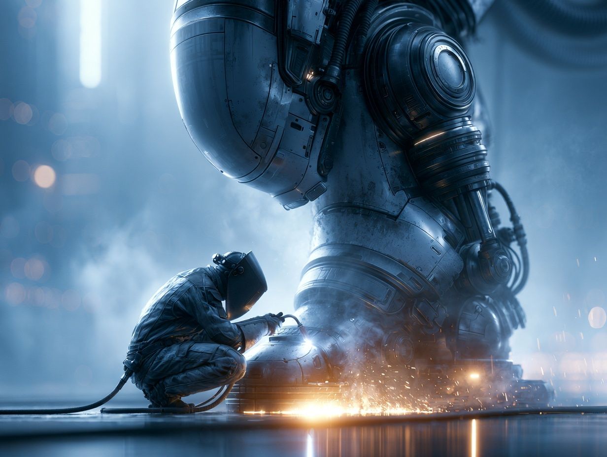 Mecha Repair Sci-Fi Poster. poster detail