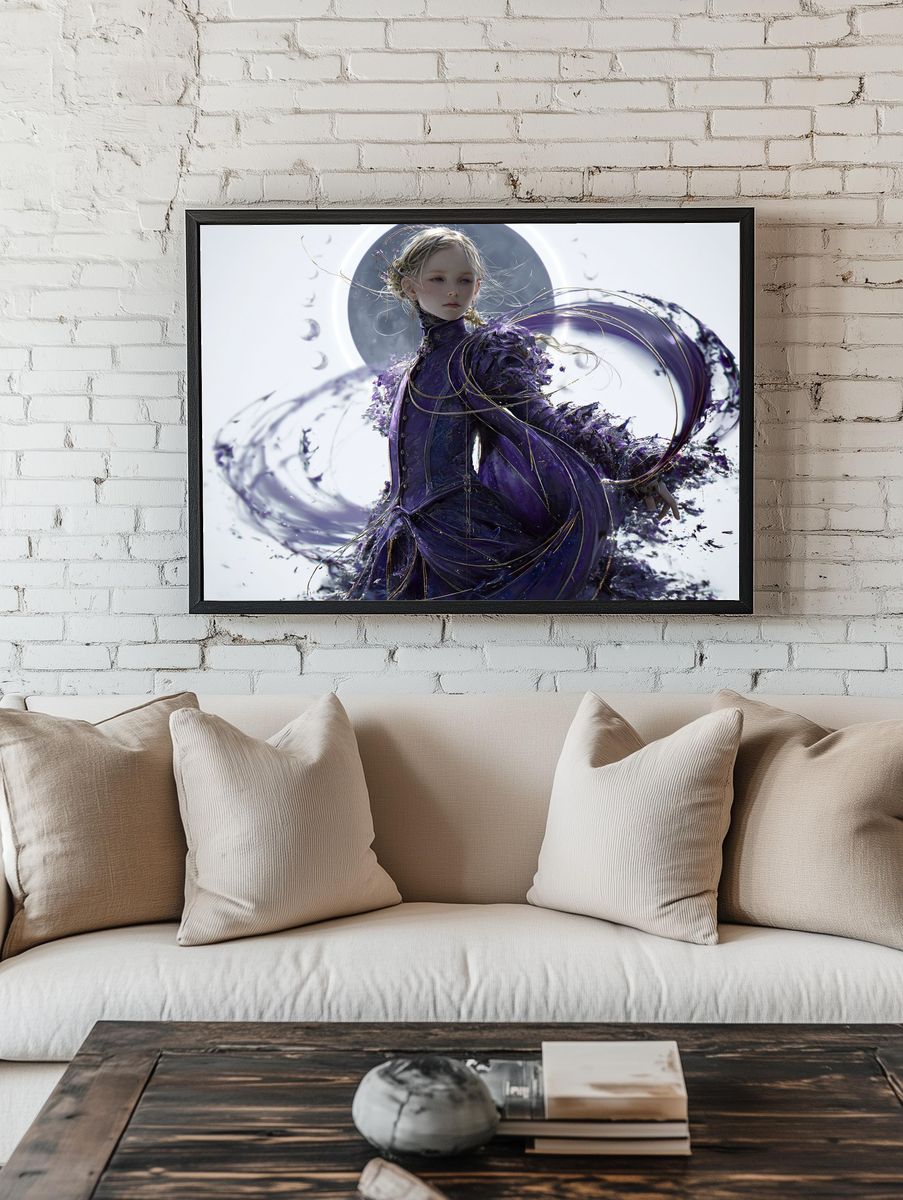 Celestial Girl Digital Art Poster. — room view 1