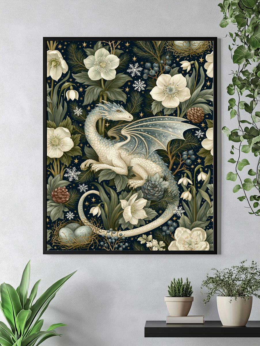 Celestial Dragon Botanical Print. — room view 4