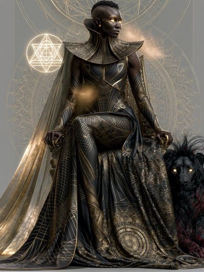 Celestial Queen Fantasy Illustration Poster. poster print