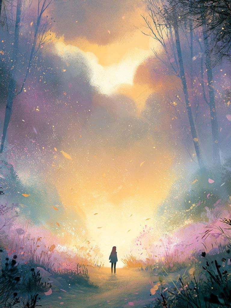 Enchanted Forest Light Poster. poster — illustration art
