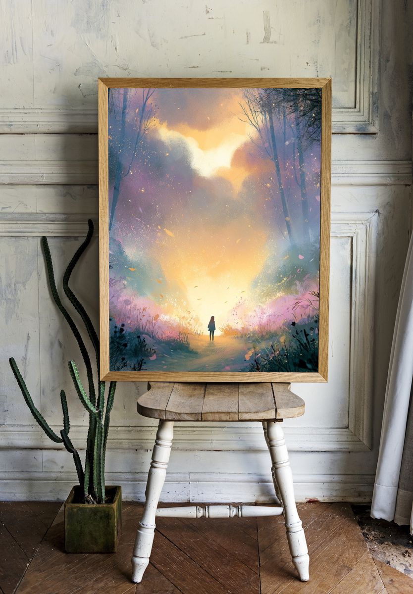 Enchanted Forest Light Poster. room preview