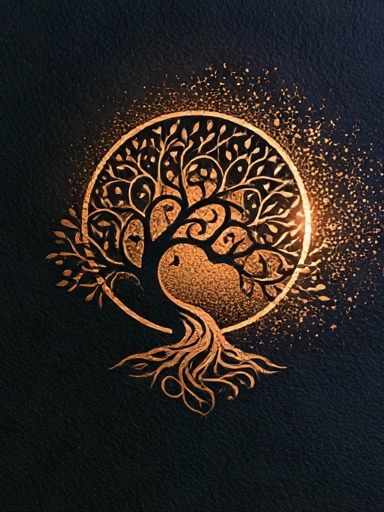 Golden Tree of Life Illustration Poster. poster — illustration art