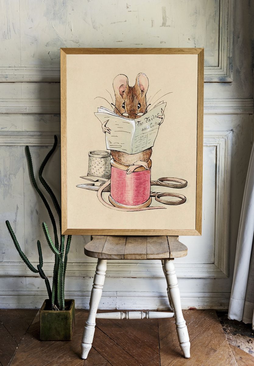 Tailor Mouse (1902) watercolor art room preview
