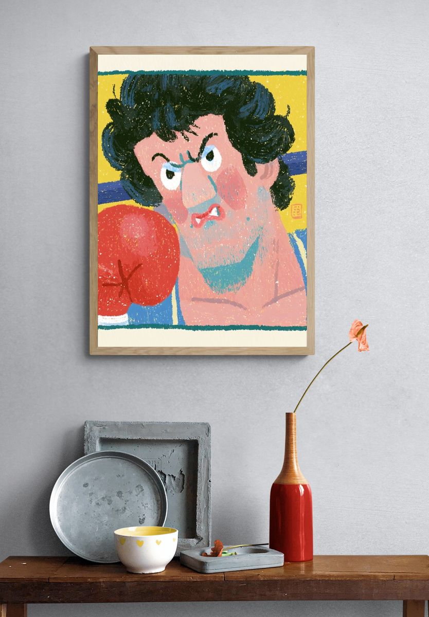Tropical Monkeys Botanical Print. — room view 3