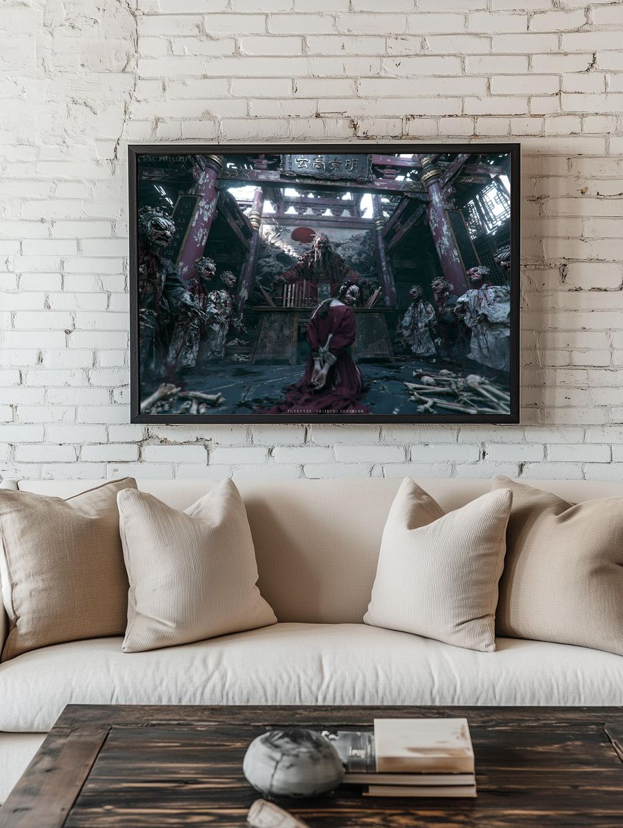 Haunted Temple Ritual — Illustration Print. — room view 1