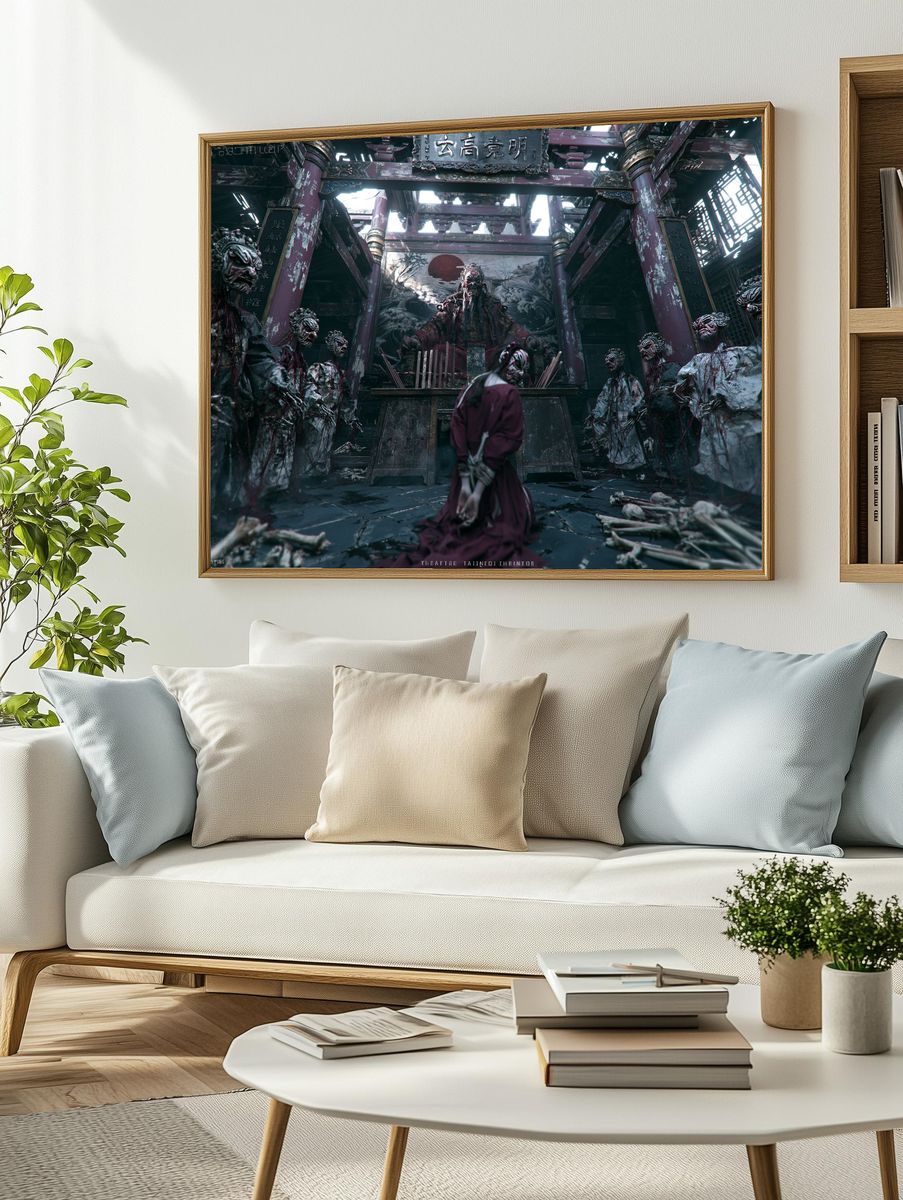 Haunted Temple Ritual — Illustration Print. — room view 2