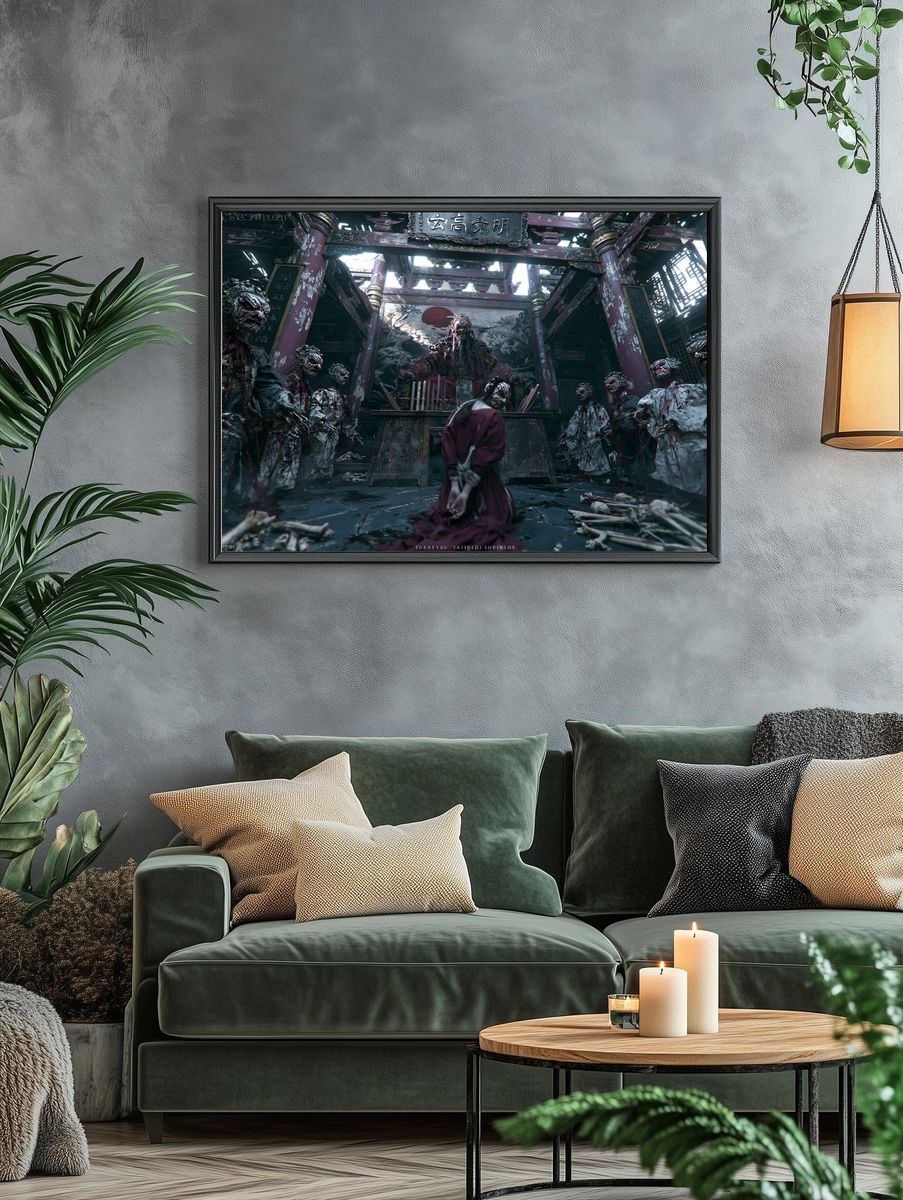 Haunted Temple Ritual — Illustration Print. — room view 4