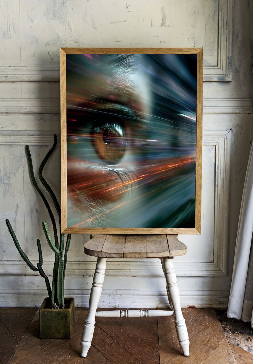 Abstract Eye Light Burst Poster. room preview